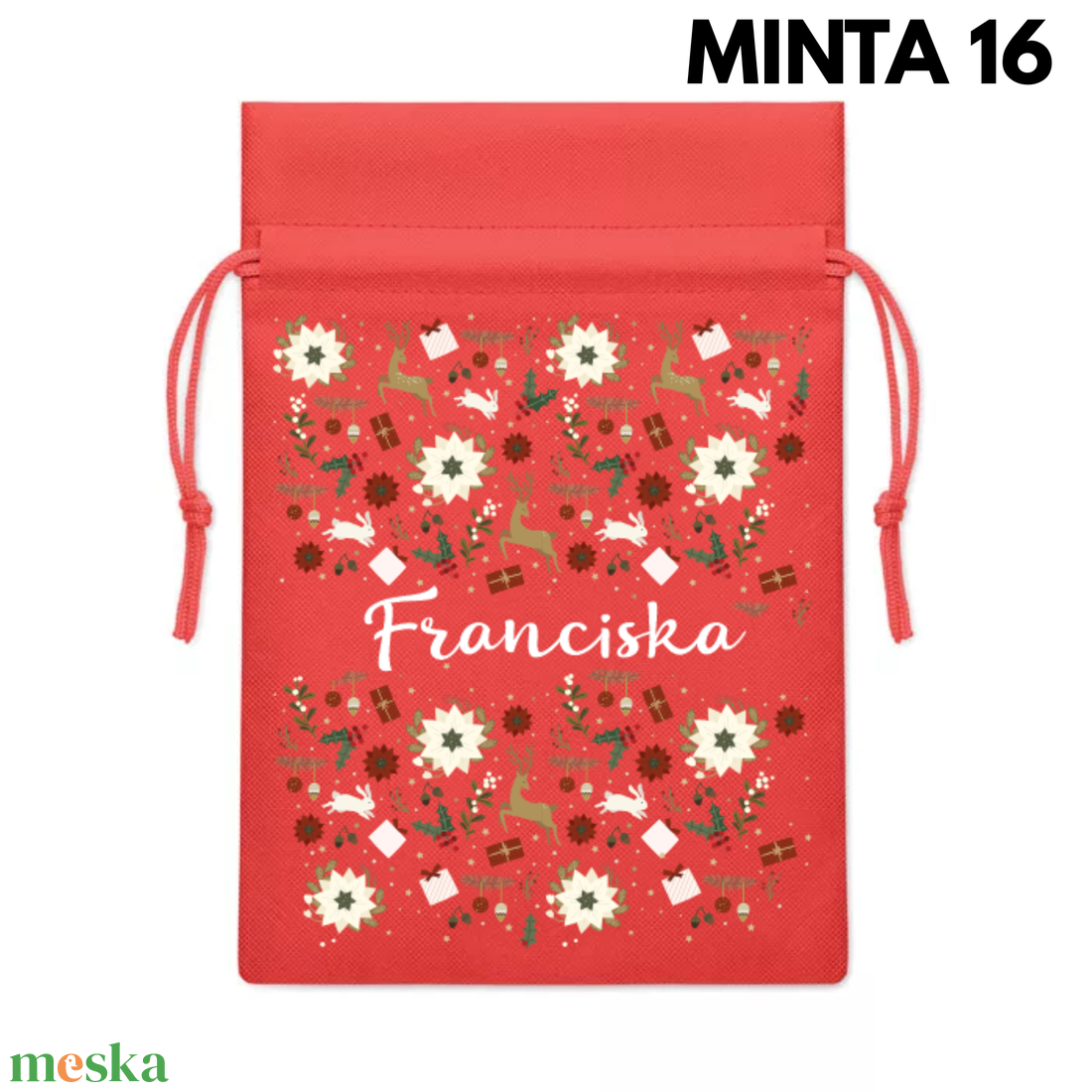 Névre szóló ajándék-, mikulás zsákok - többféle mintával - karácsony - mikulás - mikulás zsák - Meska.hu
