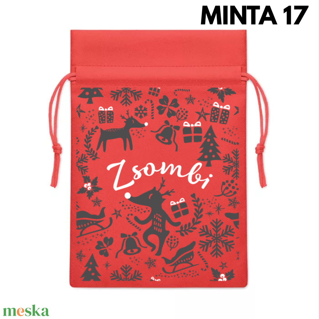 Névre szóló ajándék-, mikulás zsákok - többféle mintával - karácsony - mikulás - mikulás zsák - Meska.hu