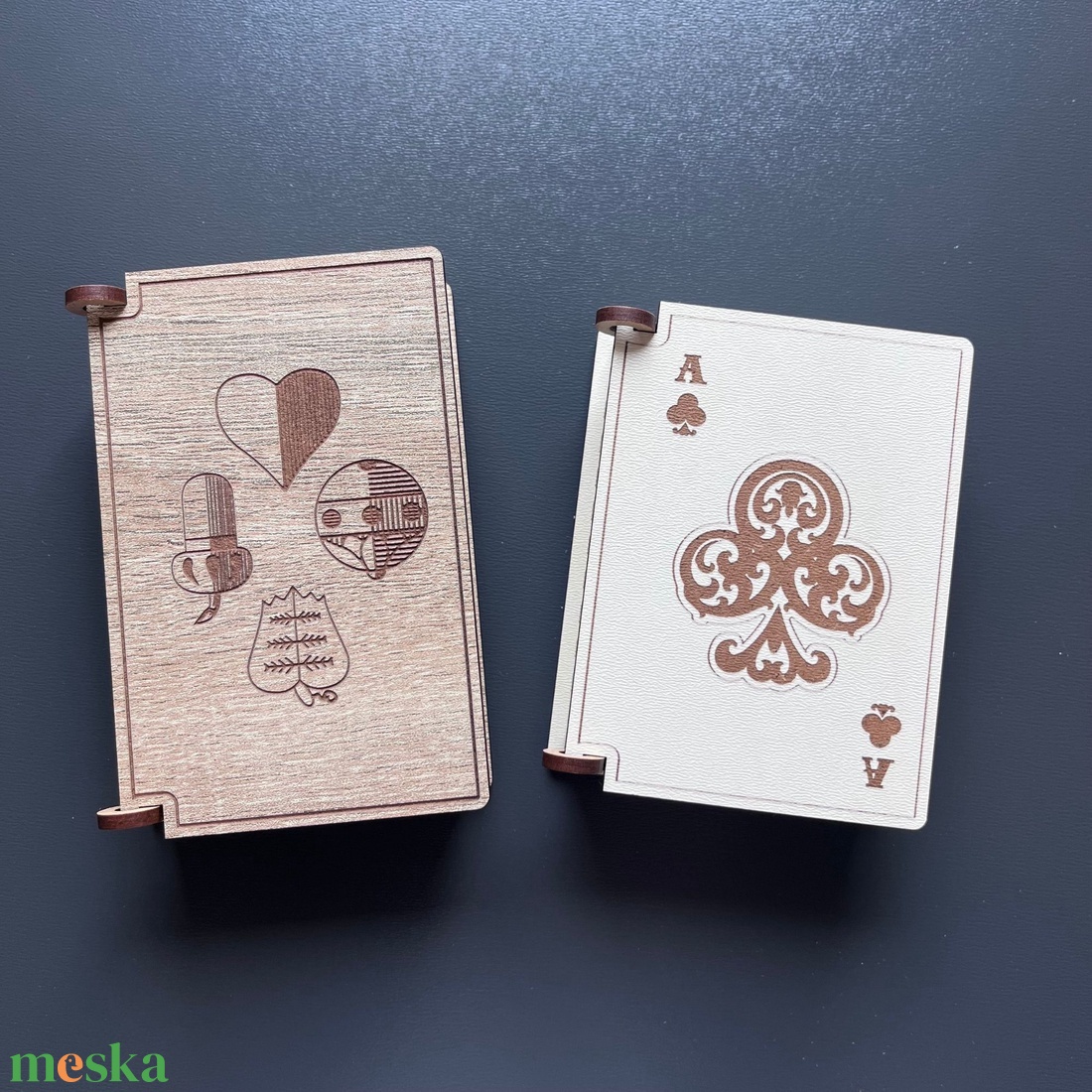 Kártyapakli tartó doboz - francia kártya - táska & tok - pénztárca & más tok - kártyatartó & irattartó - Meska.hu