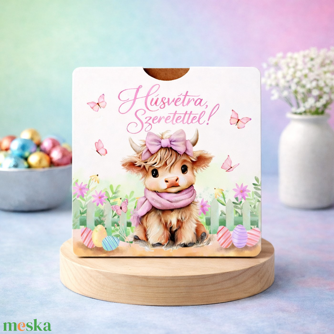 Egyszerű, zsebes húsvéti Locsipénz átadó - Boci - ünnepi díszek, dekorációk - húsvéti díszek és dekorációk - húsvéti pénzátadó - Meska.hu
