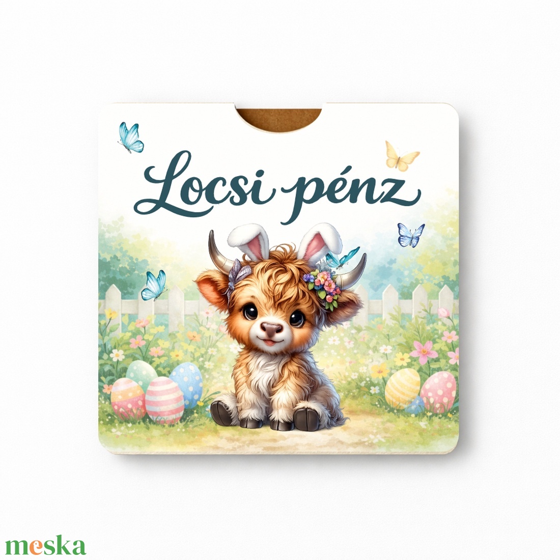 Egyszerű, zsebes húsvéti Locsipénz átadó - Boci - ünnepi díszek, dekorációk - húsvéti díszek és dekorációk - húsvéti pénzátadó - Meska.hu
