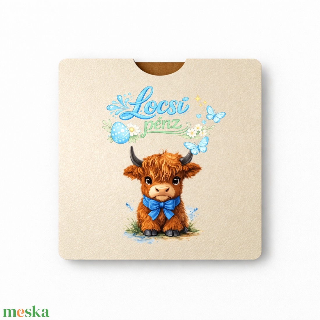 Egyszerű, zsebes húsvéti Locsipénz átadó - Boci - ünnepi díszek, dekorációk - húsvéti díszek és dekorációk - húsvéti pénzátadó - Meska.hu