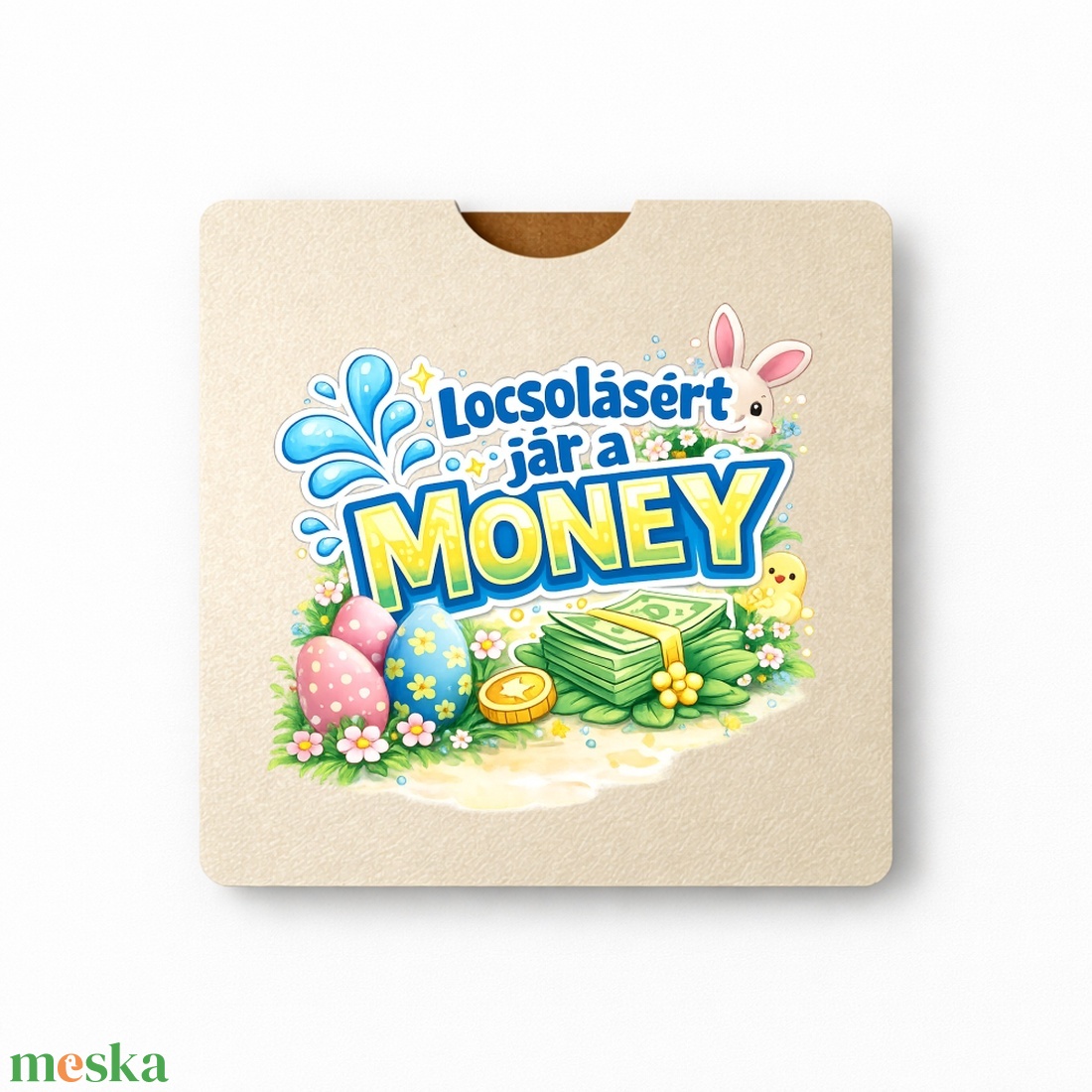 Egyszerű, zsebes húsvéti Locsipénz átadó - Money - ünnepi díszek, dekorációk - húsvéti díszek és dekorációk - húsvéti pénzátadó - Meska.hu
