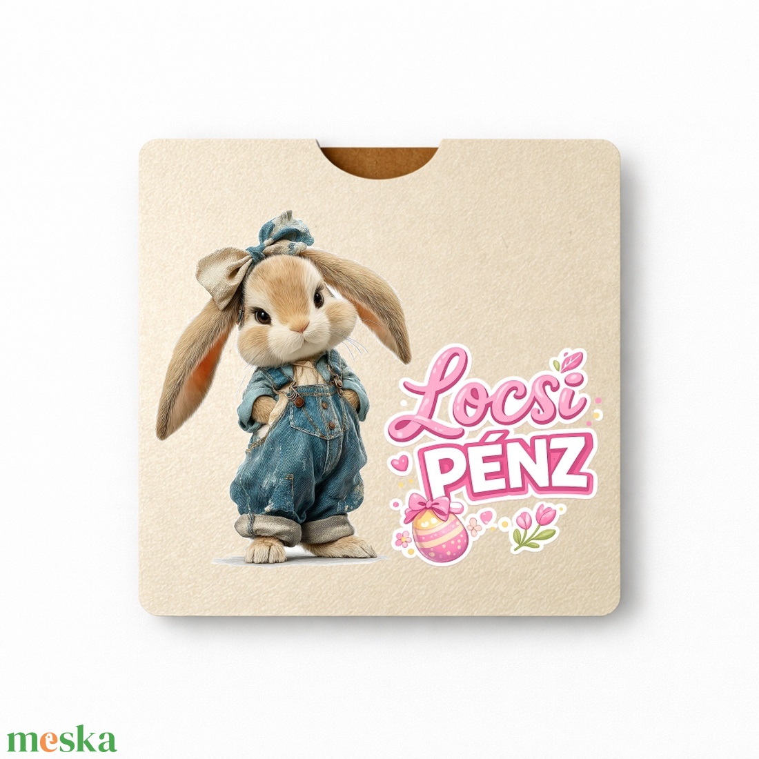 Egyszerű, zsebes húsvéti Locsipénz átadó - Nyuszi - ünnepi díszek, dekorációk - húsvéti díszek és dekorációk - húsvéti pénzátadó - Meska.hu