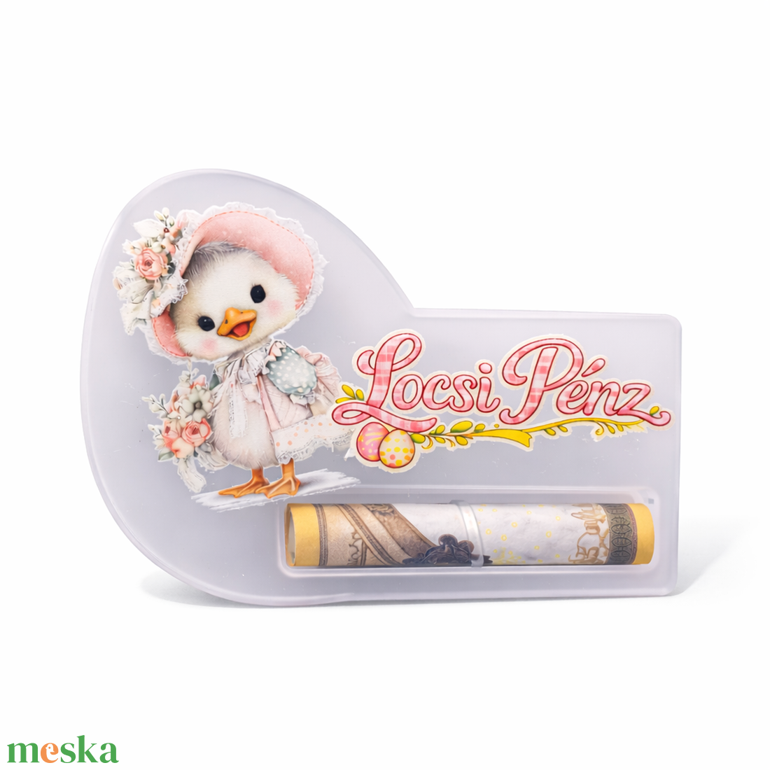 Húsvéti Locsipénz átadó plexi - Kacsa - ünnepi díszek, dekorációk - húsvéti díszek és dekorációk - húsvéti pénzátadó - Meska.hu