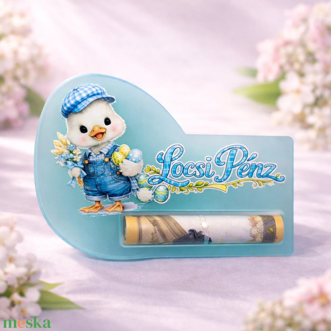 Húsvéti Locsipénz átadó plexi - Kacsa - ünnepi díszek, dekorációk - húsvéti díszek és dekorációk - húsvéti pénzátadó - Meska.hu