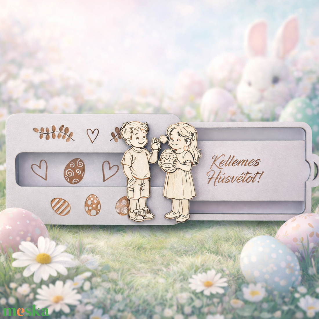 Csúsztatható fa ajándékkártya átadó � Locsoló ajándék - otthon & életmód - papír, írószer - ajándékozás kellékei - pénzátadó doboz - Meska.hu