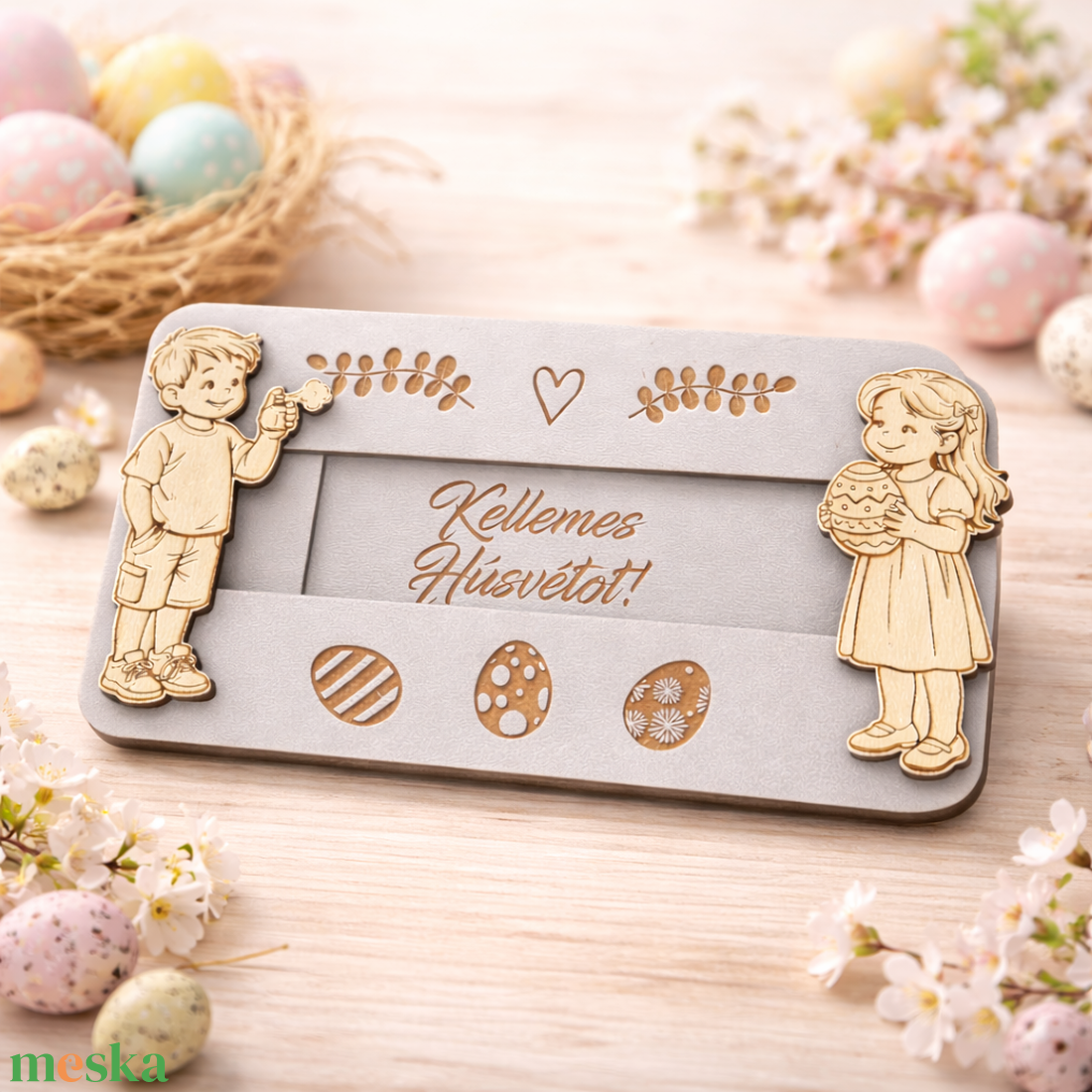 Csúsztatható fa ajándékkártya átadó � Locsoló ajándék - otthon & életmód - papír, írószer - ajándékozás kellékei - pénzátadó doboz - Meska.hu