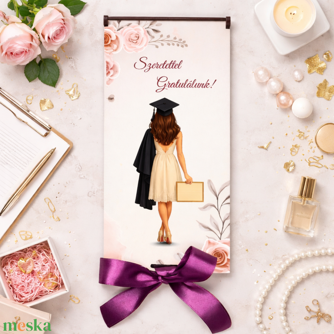 Elegáns pénzátadó doboz ballagásra, diplomaosztóra - otthon & életmód - papír, írószer - ajándékozás kellékei - pénzátadó doboz - Meska.hu