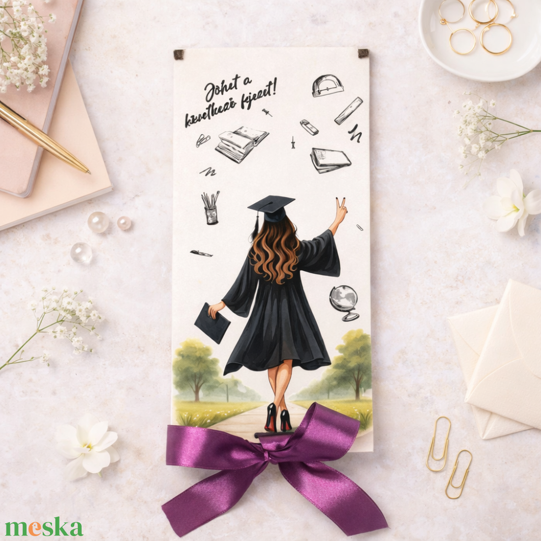 Elegáns pénzátadó doboz ballagásra, diplomaosztóra - otthon & életmód - papír, írószer - ajándékozás kellékei - pénzátadó doboz - Meska.hu