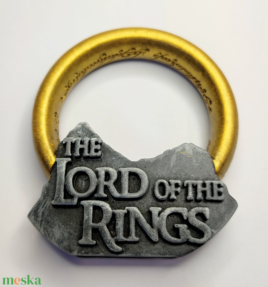 Egy gyűrű hűtőmágnes, A hobbit, Gyűrűk Ura, szülinap, Aragorn, Gandalf, Legolas, Frodo, Gimli, ajandék - otthon & életmód - dekoráció - dísztárgy - Meska.hu