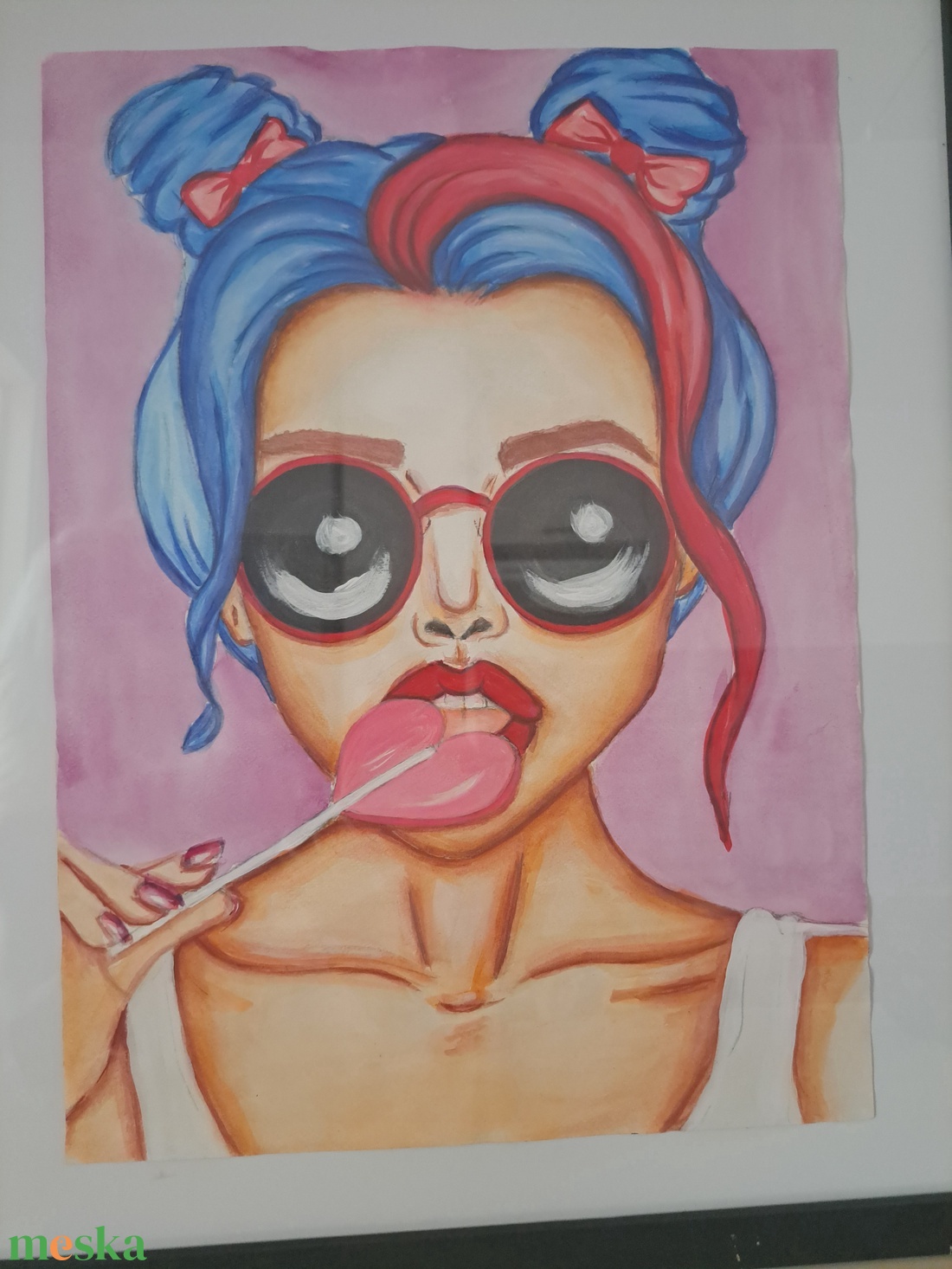 Nyalokas lany - művészet - grafika & illusztráció - művészi nyomat - Meska.hu Nyalokas lany - művészet - grafika & illusztráció - művészi nyomat - Meska.hu