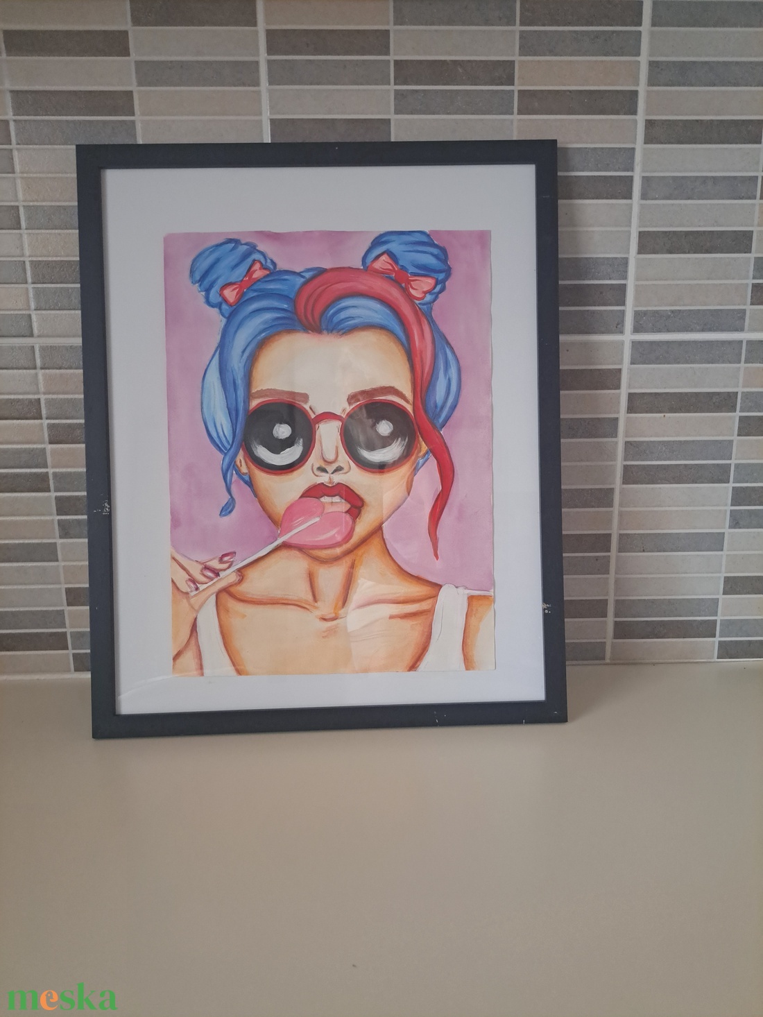 Nyalokas lany - művészet - grafika & illusztráció - művészi nyomat - Meska.hu Nyalokas lany - művészet - grafika & illusztráció - művészi nyomat - Meska.hu