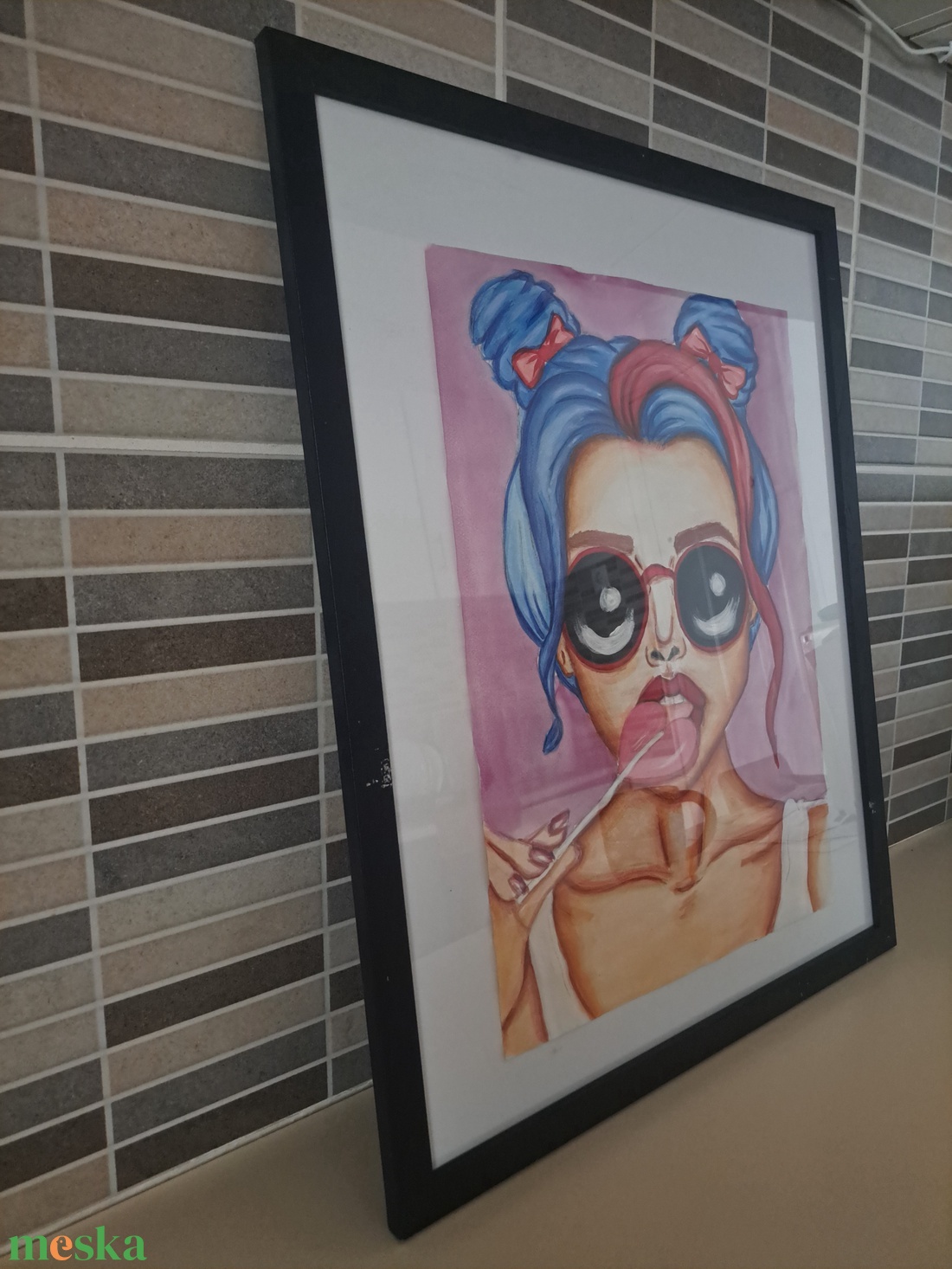 Nyalokas lany - művészet - grafika & illusztráció - művészi nyomat - Meska.hu Nyalokas lany - művészet - grafika & illusztráció - művészi nyomat - Meska.hu