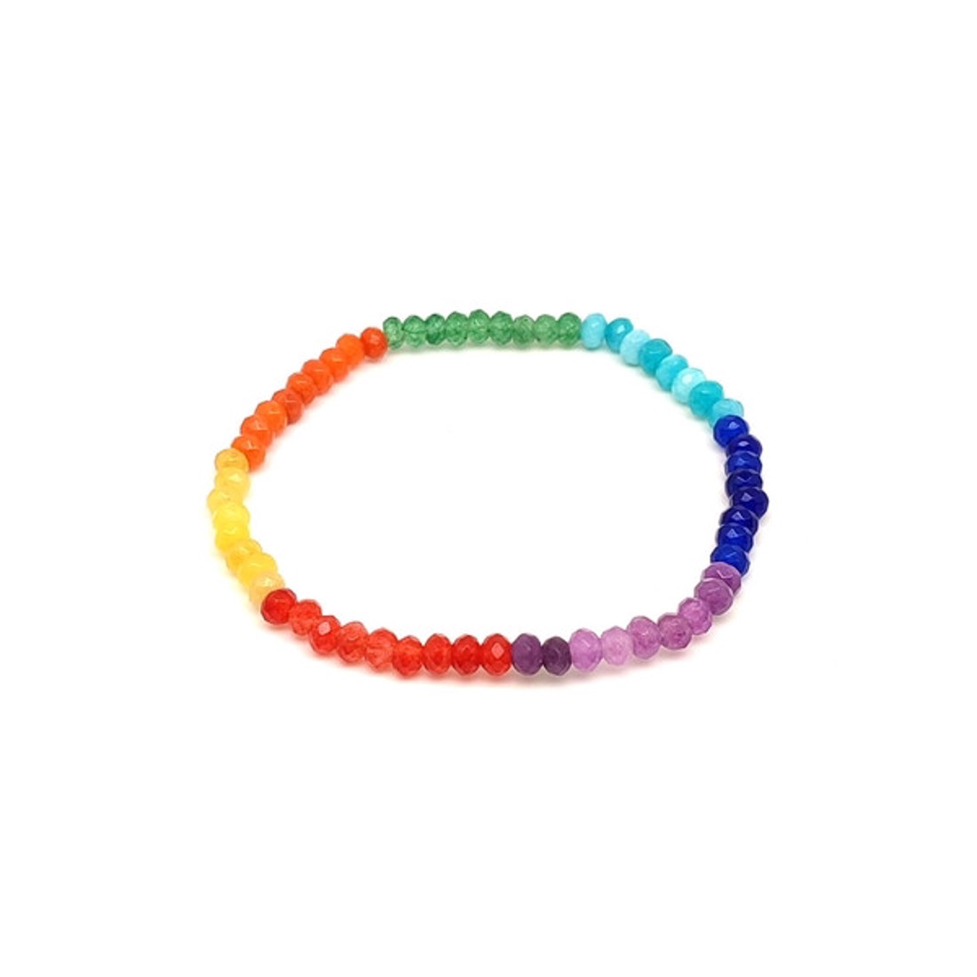 Jáde csakra fazettált korong karkötő 2x4mm - ékszer - karkötő - ásványkarkötő - Meska.hu