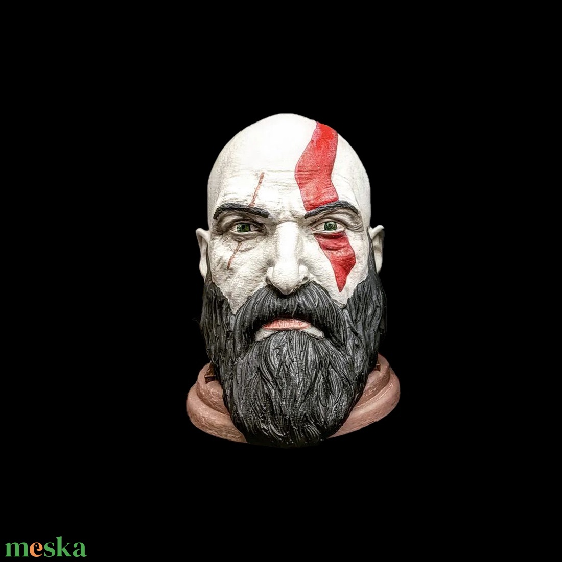 God of War Kratos fej, fejhallgató tartó, dísz - FESTETT VÁLTOZAT - esküvő - dekoráció - asztaldísz - Meska.hu God of War Kratos fej, fejhallgató tartó, dísz - FESTETT VÁLTOZAT - esküvő - dekoráció - asztaldísz - Meska.hu