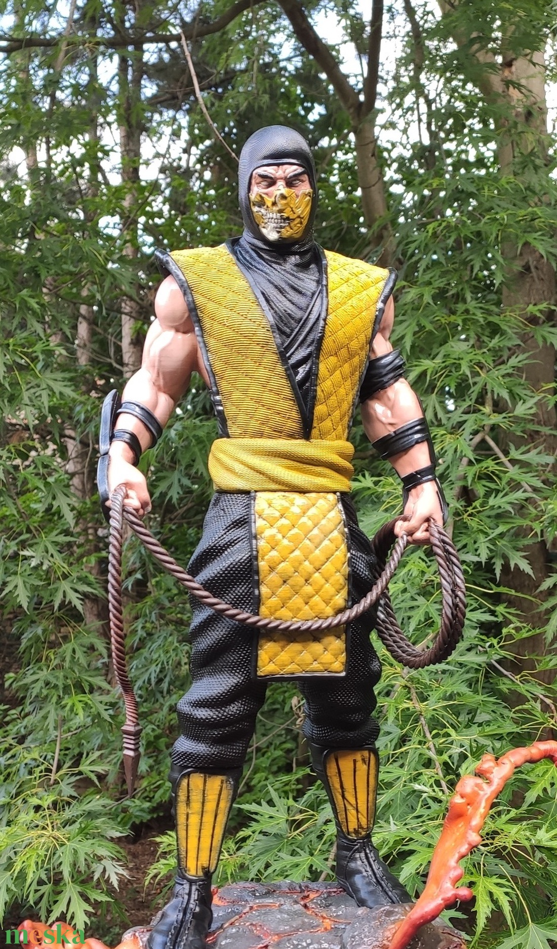 Mortal Kombat Scorpion szobor - otthon & életmód - dekoráció - asztal és polc dekoráció - könyvszobor - Meska.hu
