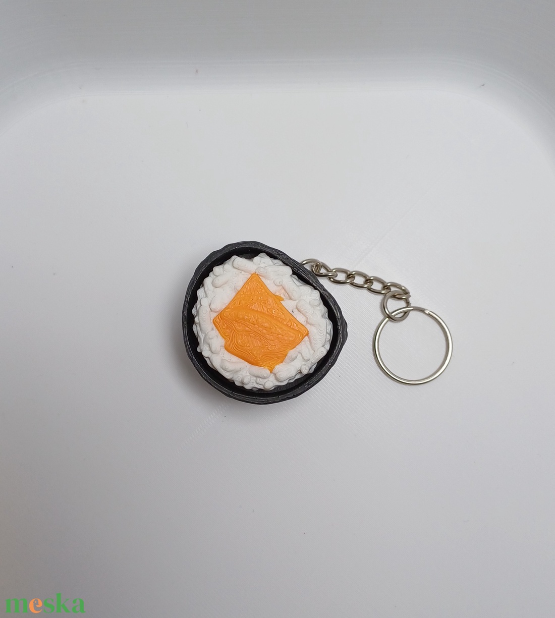 Sushi fidget clicker kulcstartó, lazacos - táska & tok - kulcstartó & táskadísz - kulcstartó - Meska.hu