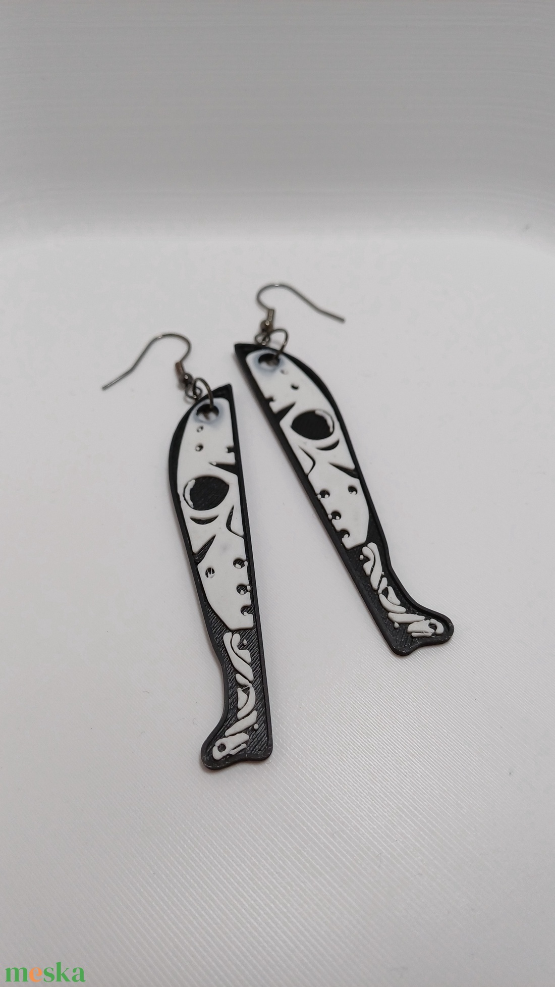 Péntek 13 kés fülbevaló - ékszer - fülbevaló - lógó fülbevaló - Meska.hu