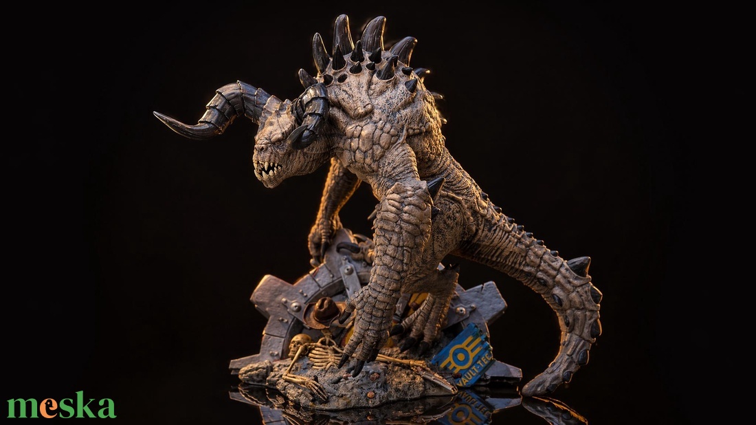 Fallout Deathclaw - Halálkarom szobor, full resin, kézzel festve - otthon & életmód - dekoráció - asztal és polc dekoráció - könyvszobor - Meska.hu