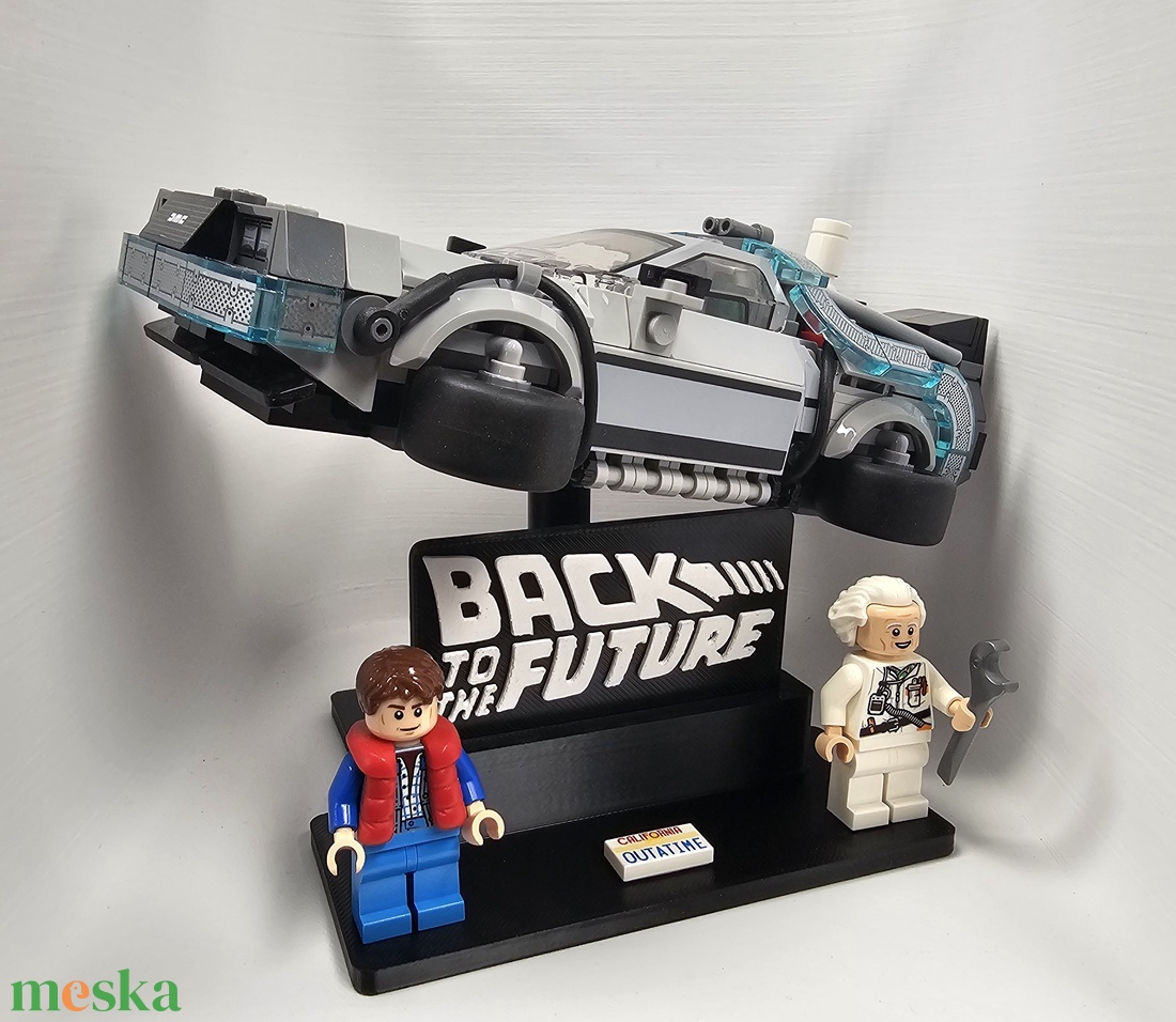 Lego Speed Champions Vissza a jövőbe DeLorean tartó, talp  - otthon & életmód - dekoráció - asztal és polc dekoráció - dekorációs tál, tartó - Meska.hu
