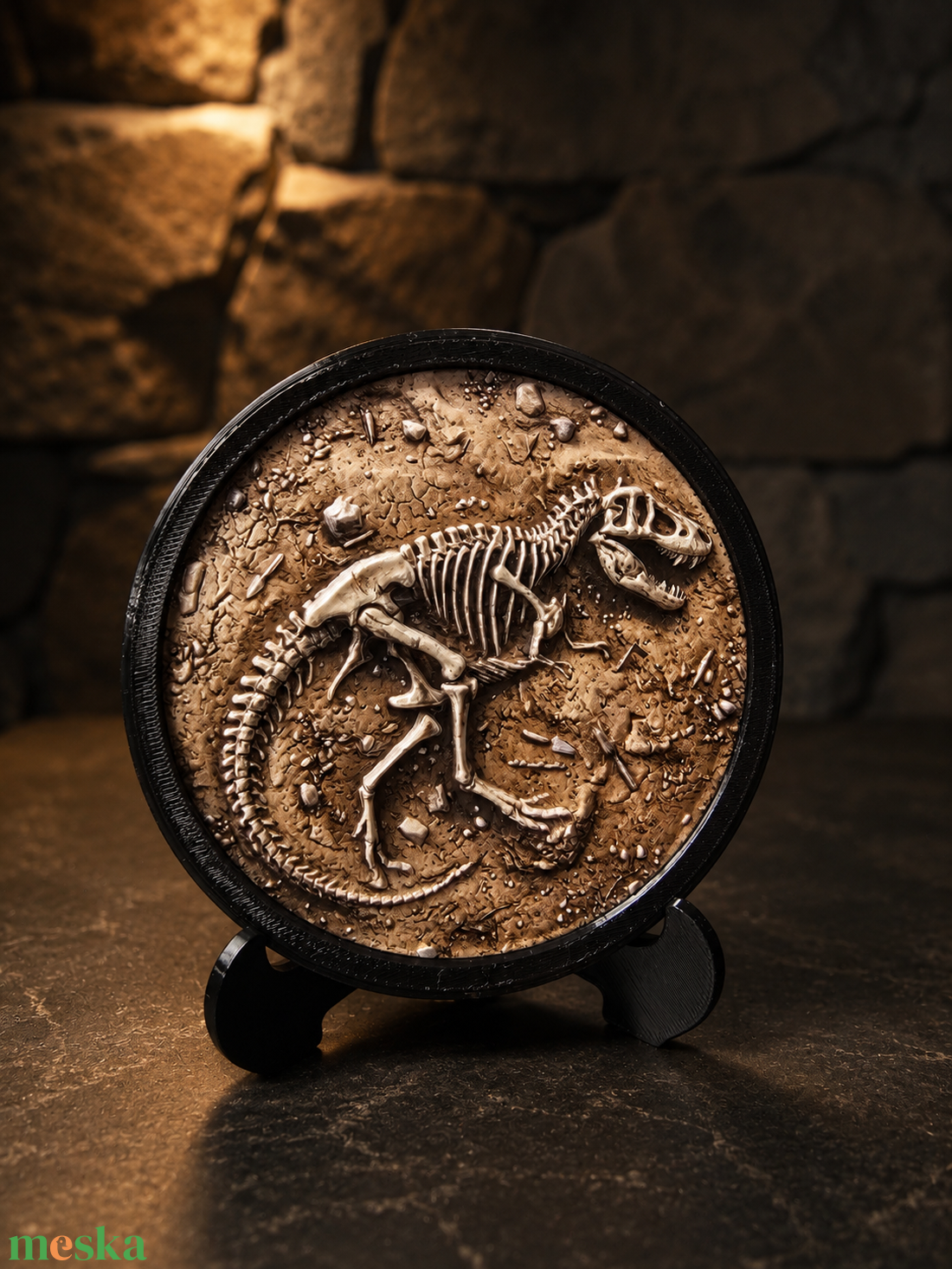 T-rex, dinoszaurusz csontváz, fosszília asztal dísz - otthon & életmód - dekoráció - asztal és polc dekoráció - asztaldísz - Meska.hu