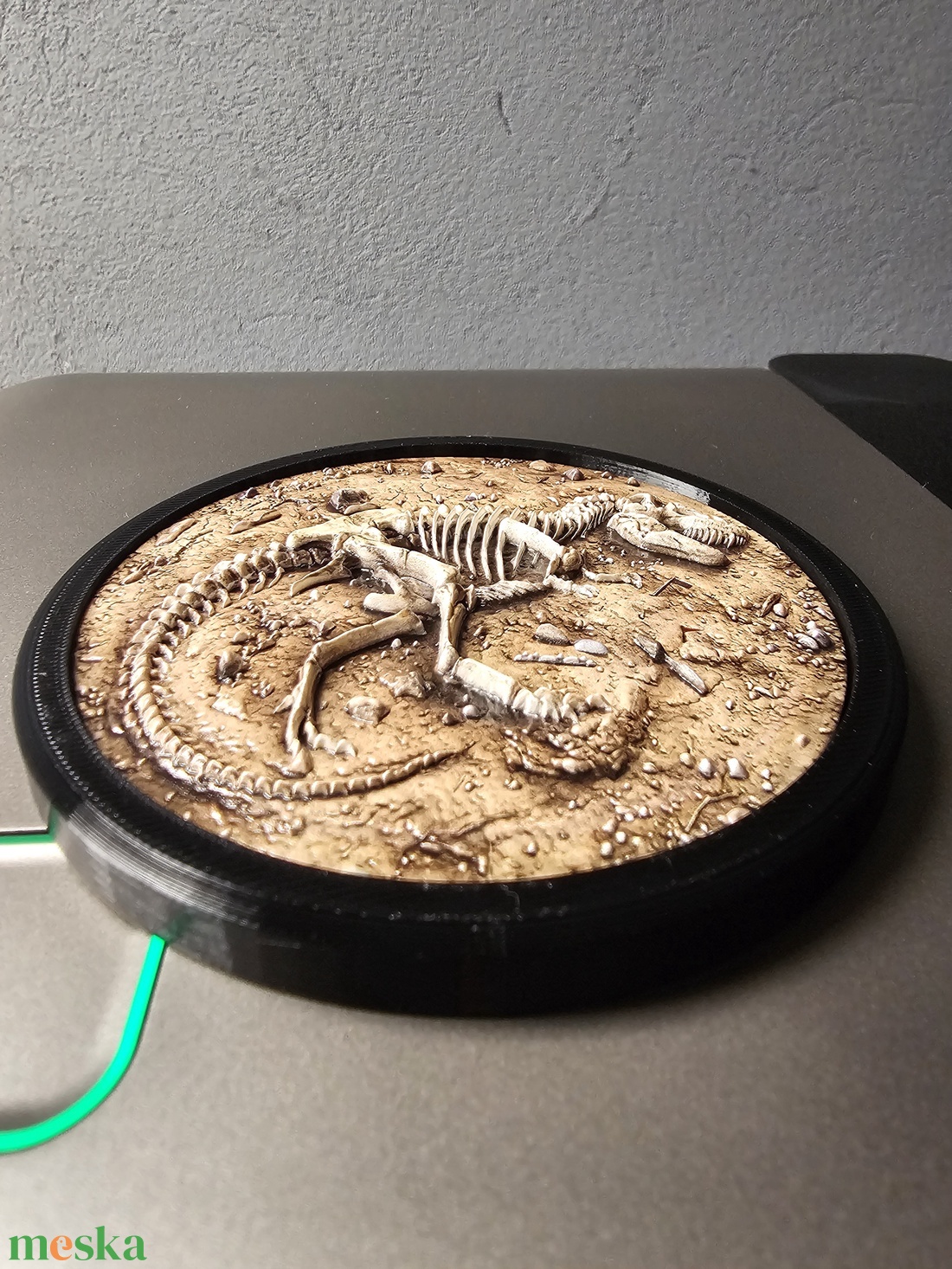 T-rex, dinoszaurusz csontváz, fosszília asztal dísz - otthon & életmód - dekoráció - asztal és polc dekoráció - asztaldísz - Meska.hu