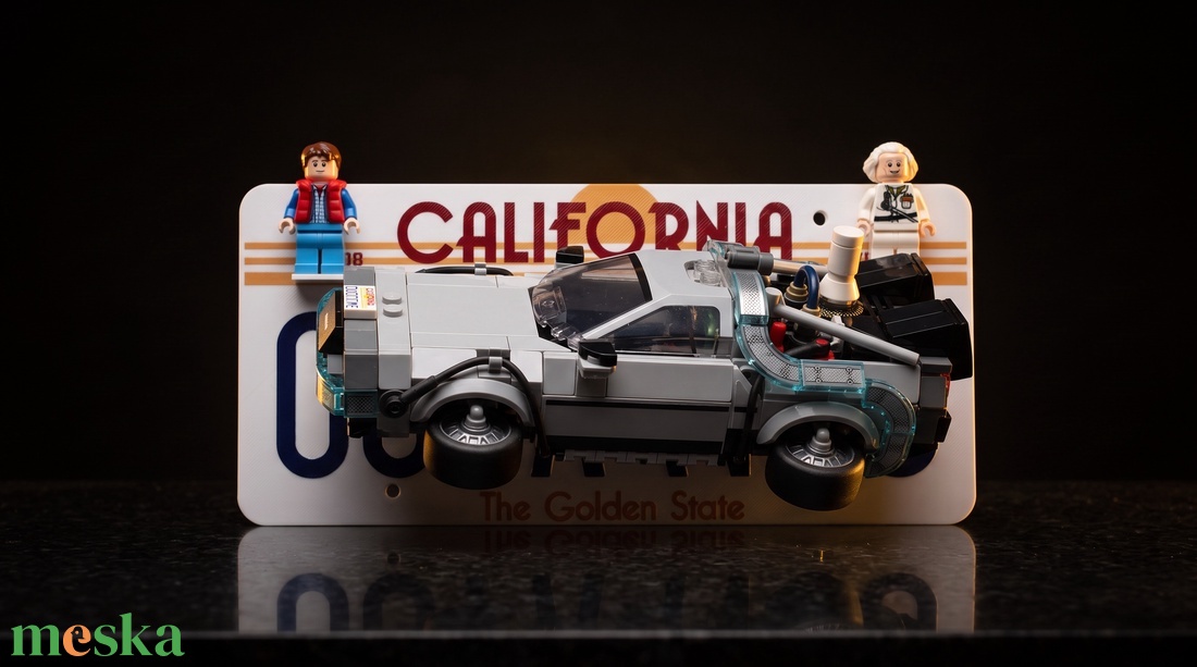 Lego Speed Champions Vissza a jövőbe DeLorean tartó, falra rögzíthető - otthon & életmód - dekoráció - asztal és polc dekoráció - dekorációs tál, tartó - Meska.hu