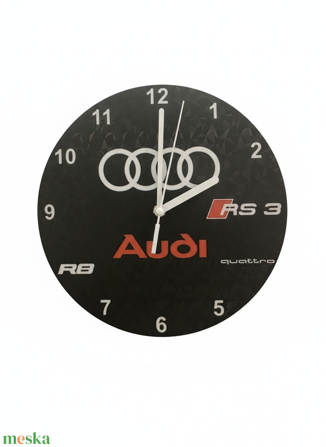 Audi Logós Falióra-3Dnyomtatott  - otthon & életmód - dekoráció - fali és függő dekoráció - falióra & óra - Meska.hu