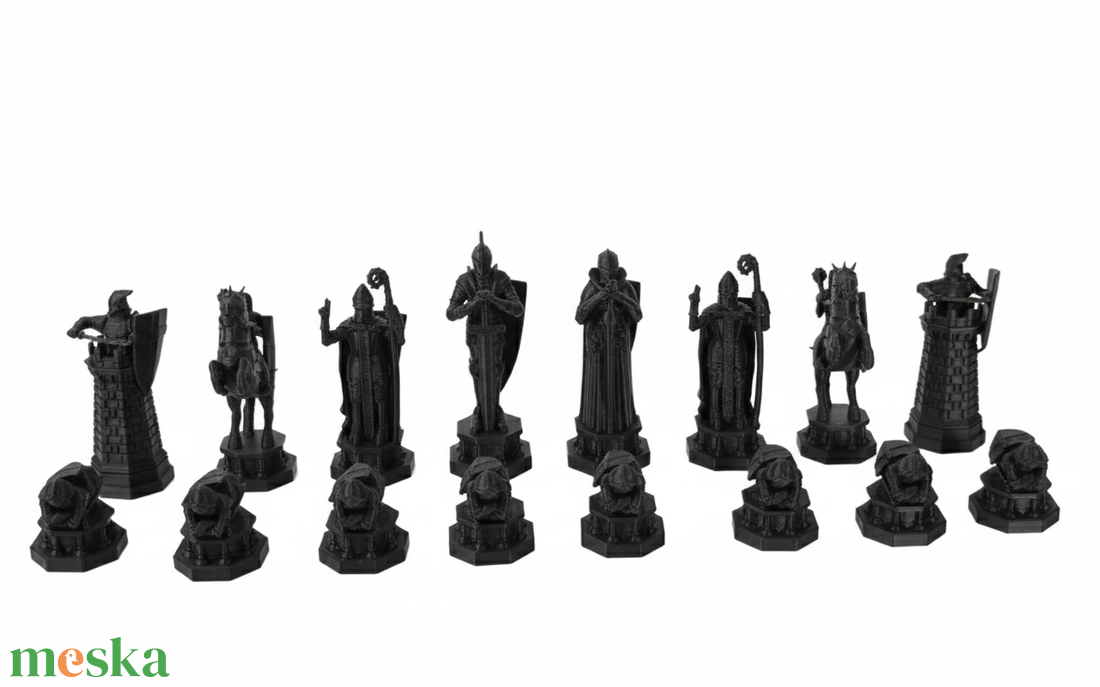 Harry Potter Sakk Készlet - 3D Nyomtatott Figurák (32 db) - Tábla Nélkül - játék & sport - táblajáték és kártyajáték - sakk - Meska.hu