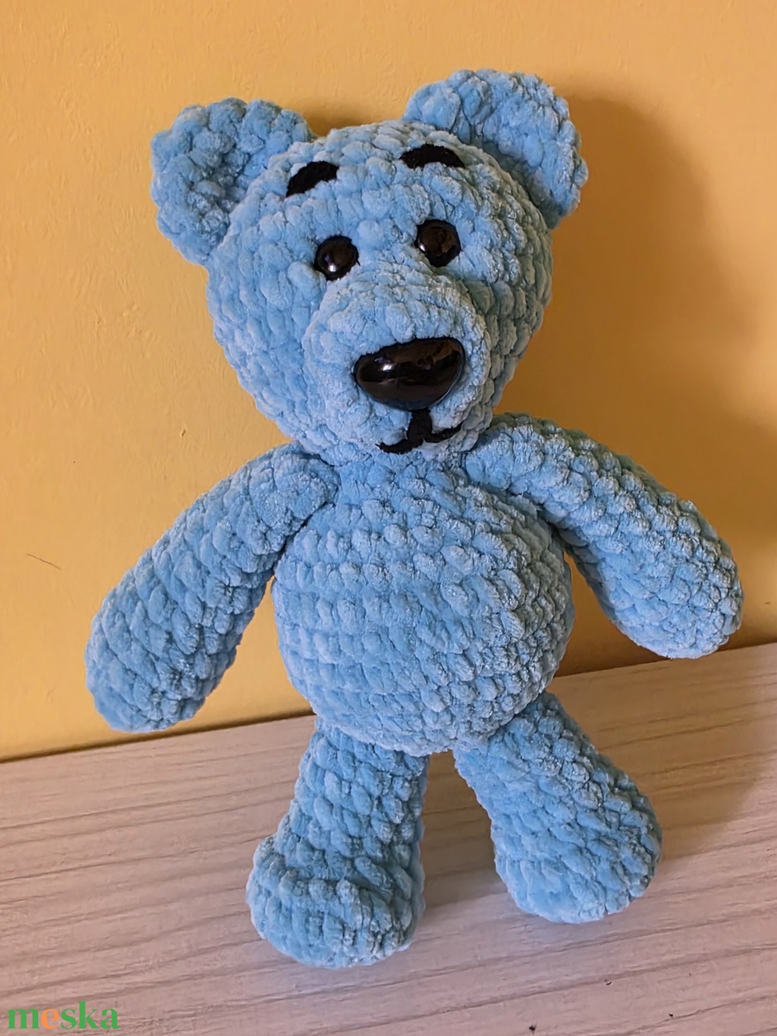 Himalaya Dolphin Baby Kék Maci - Extra Puha Horgolt Amigurumi - játék & sport - plüssállat & játékfigura - maci - Meska.hu