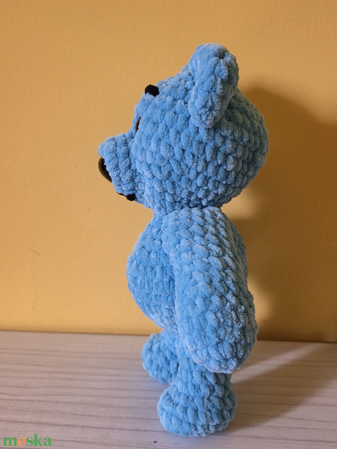 Himalaya Dolphin Baby Kék Maci - Extra Puha Horgolt Amigurumi - játék & sport - plüssállat & játékfigura - maci - Meska.hu