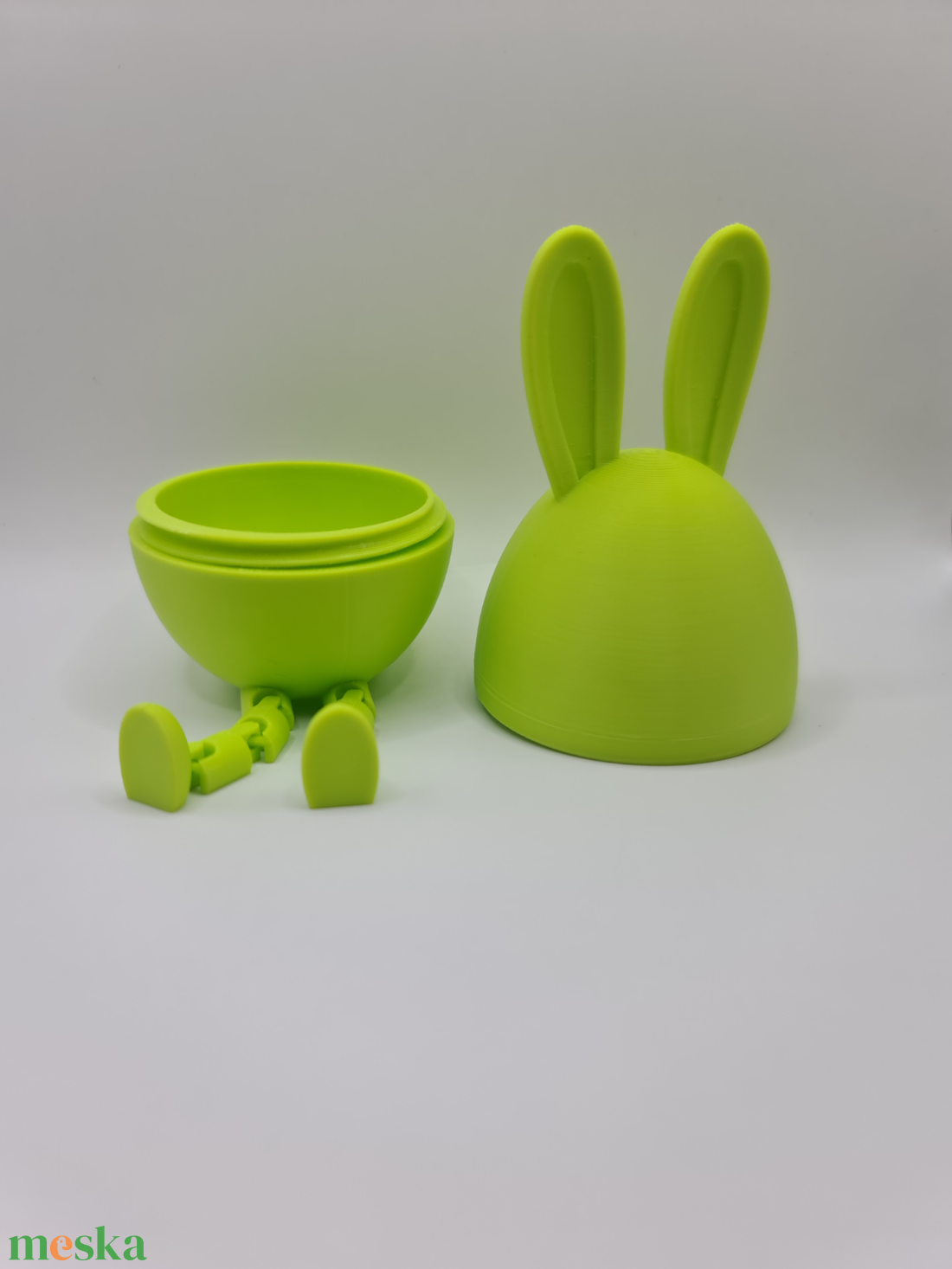 Húsvéti Meglepetés Tojás: Ücsörgő Nyuszi Figura-3D Nyomtatott - otthon & életmód - dekoráció - húsvéti asztaldíszek - Meska.hu