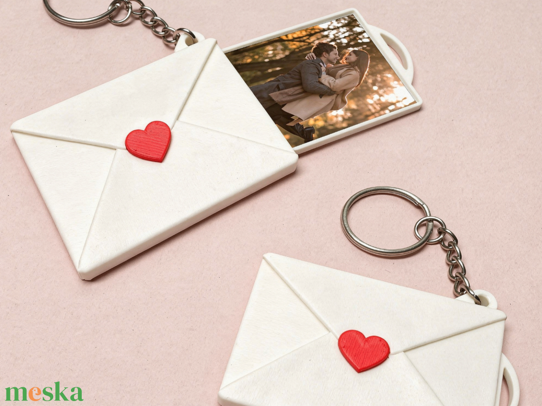 Szerelmes Levél Kulcstartó � Kihúzható Fotóval-3D Nyomtatott - táska & tok - kulcstartó & táskadísz - kulcstartó - Meska.hu