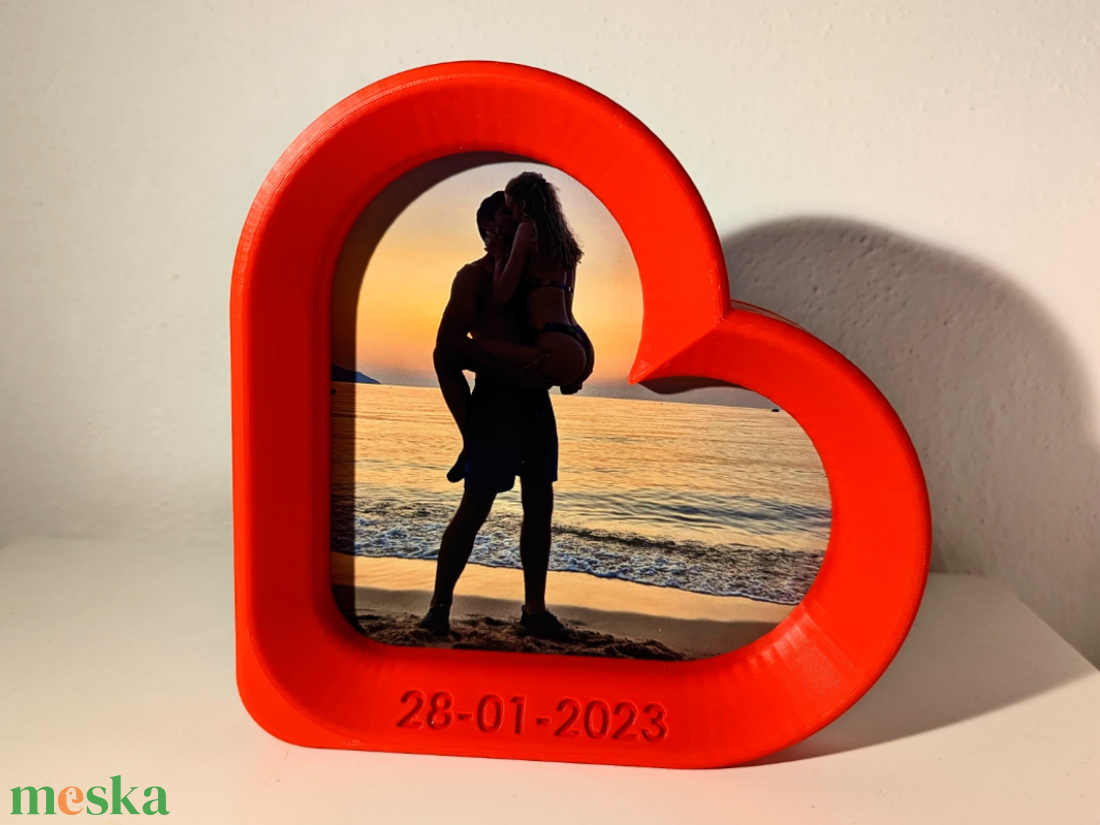 Szívbe Zárt Emlék � Fényképtartó Saját Dátummal-3D Nyomtatott - otthon & életmód - dekoráció - kép & falikép - képkeret - Meska.hu