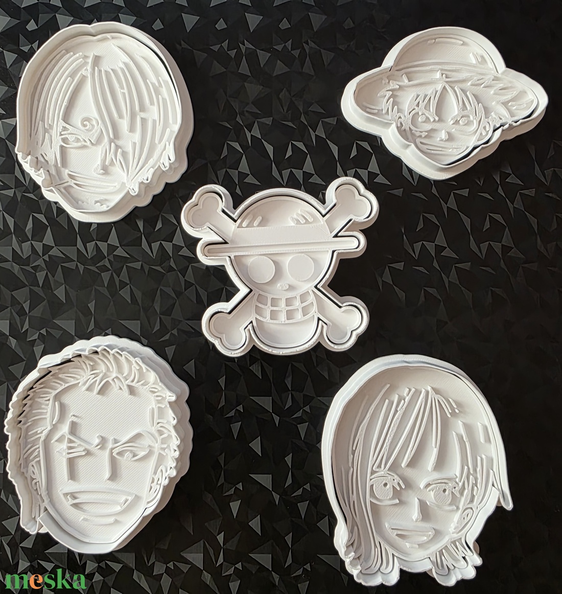 One Piece süteménykiszúró készlet (5 db)- 3D Nyomtatott - otthon & életmód - konyhafelszerelés, tálalás - sütés, főzés - sütikiszúró - Meska.hu
