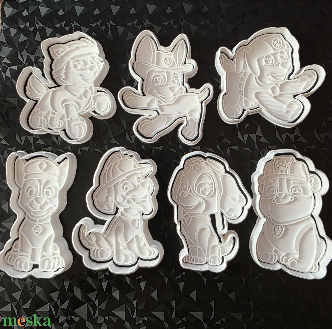 Mancs Őrjárat süteménykiszúró készlet (7db)- 3D Nyomtatott - otthon & életmód - konyhafelszerelés, tálalás - sütés, főzés - sütikiszúró - Meska.hu