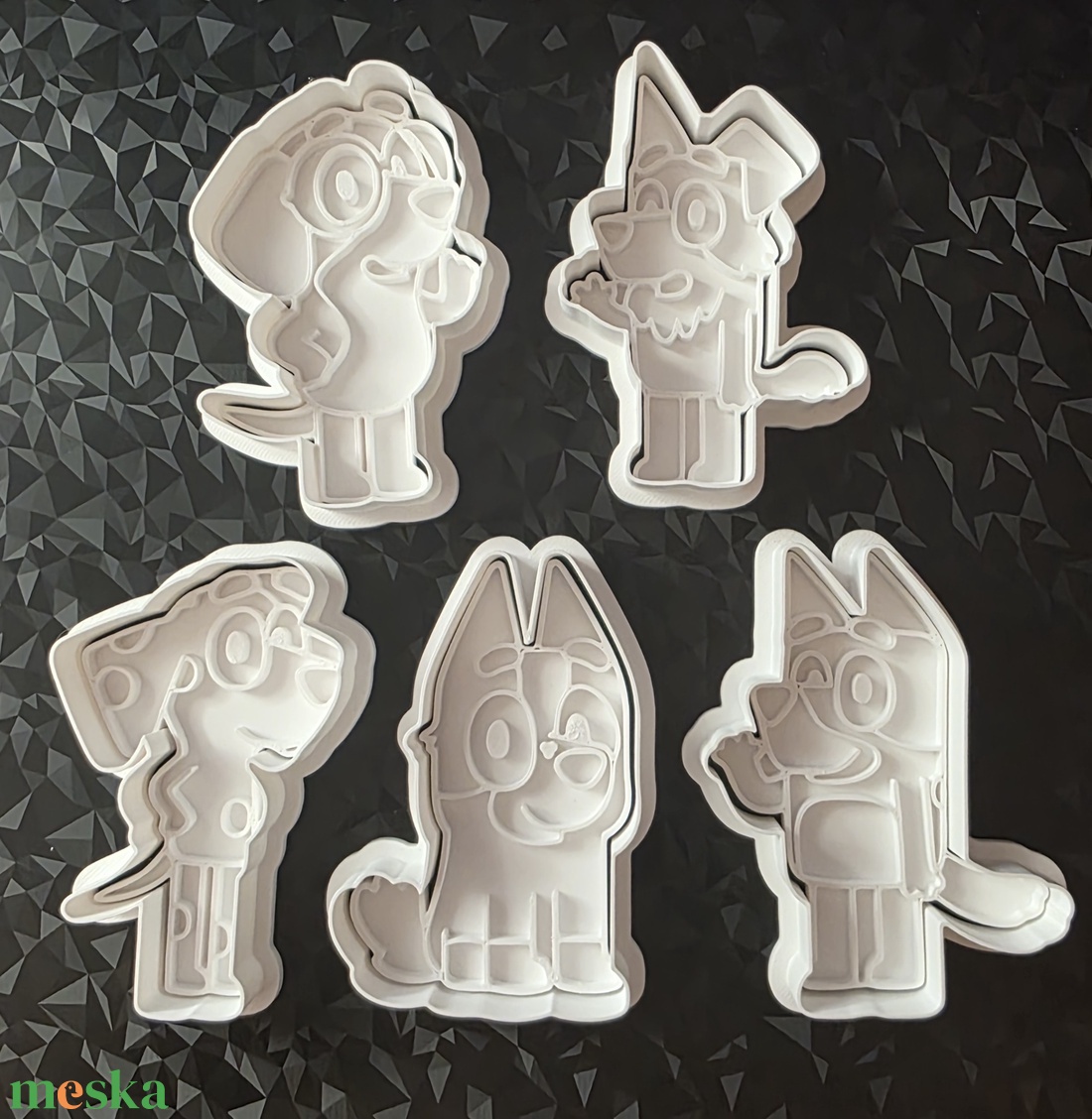  Bluey süteménykiszúró készlet (5 db)- 3D Nyomtatott - otthon & életmód - konyhafelszerelés, tálalás - sütés, főzés - sütikiszúró - Meska.hu
