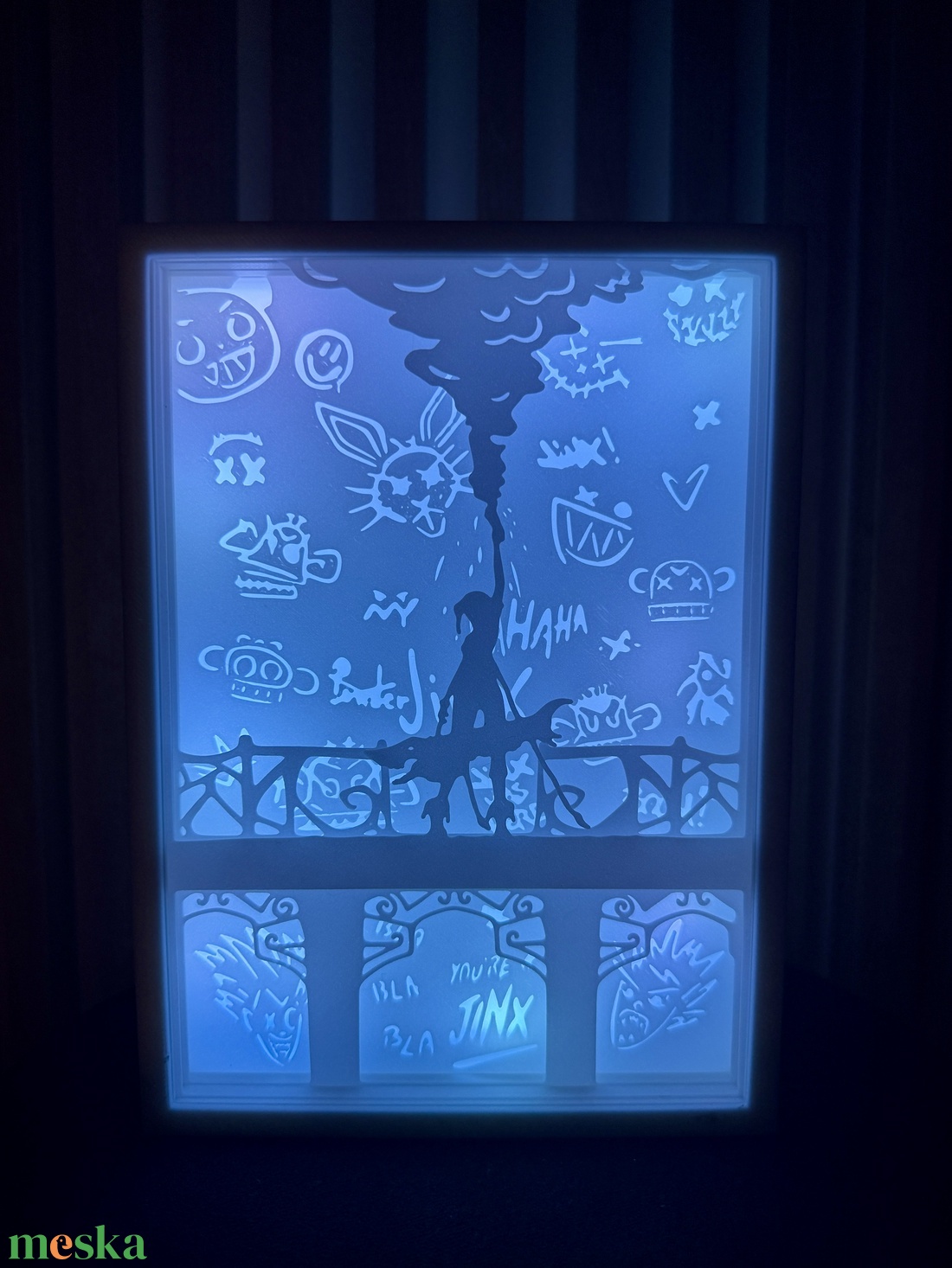 League of Legends � Jinx shadow box lámpa - otthon & életmód - lámpa - asztali lámpa - Meska.hu