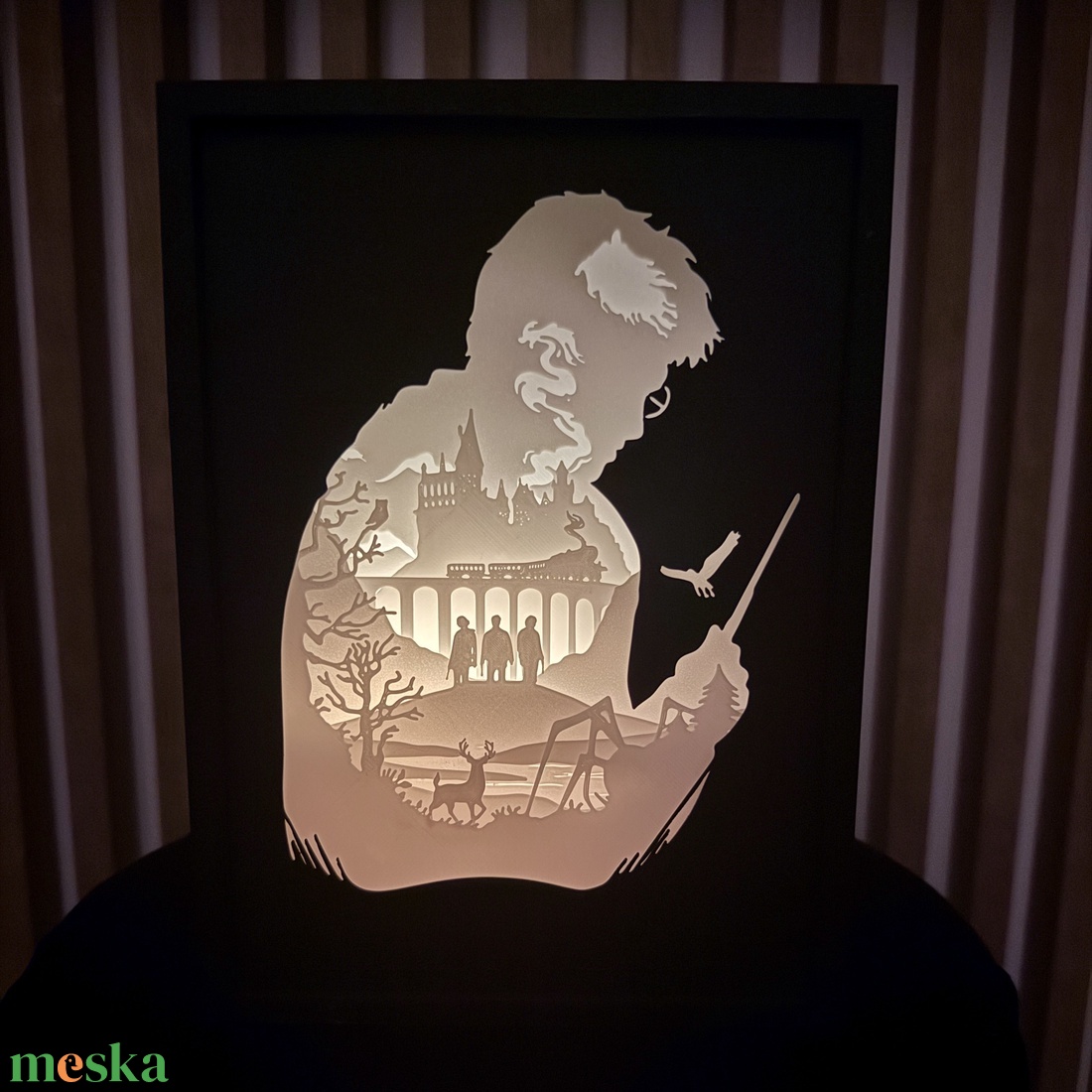 Harry Potter shadow box lámpa - 3D Nyomtatott - otthon & életmód - lámpa - asztali lámpa - Meska.hu