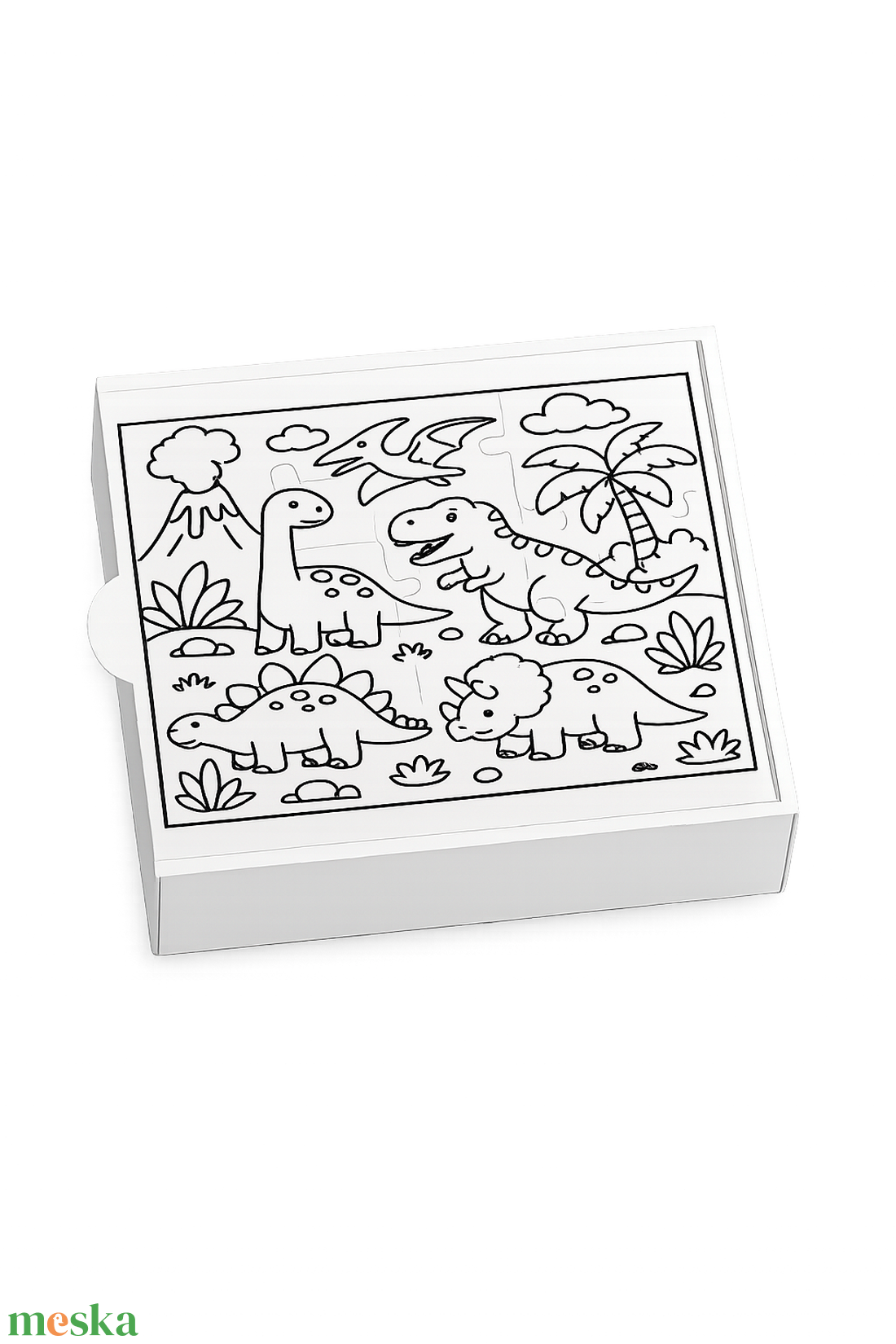 Festhető dinoszauruszos puzzle készlet  - játék & sport - puzzle - puzzle doboz - Meska.hu