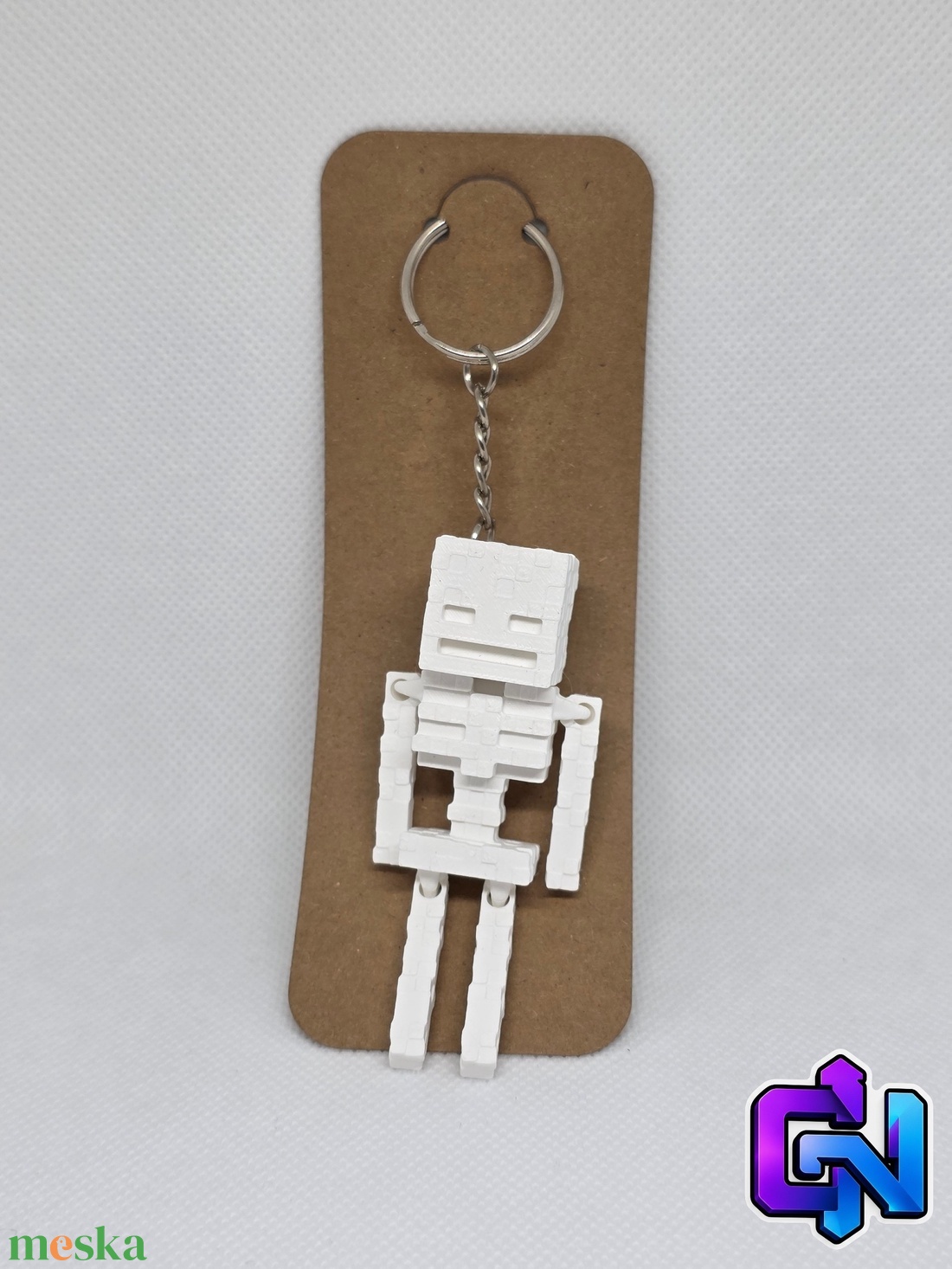 Minecraft Skeleton mozgatható kulcstartó - táska & tok - kulcstartó & táskadísz - kulcstartó - Meska.hu