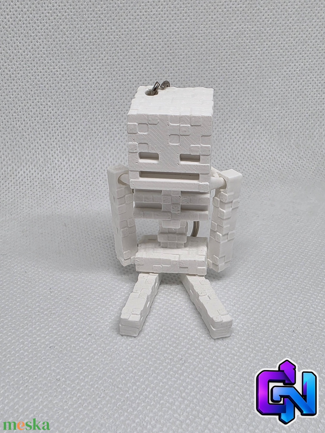 Minecraft Skeleton mozgatható kulcstartó - táska & tok - kulcstartó & táskadísz - kulcstartó - Meska.hu