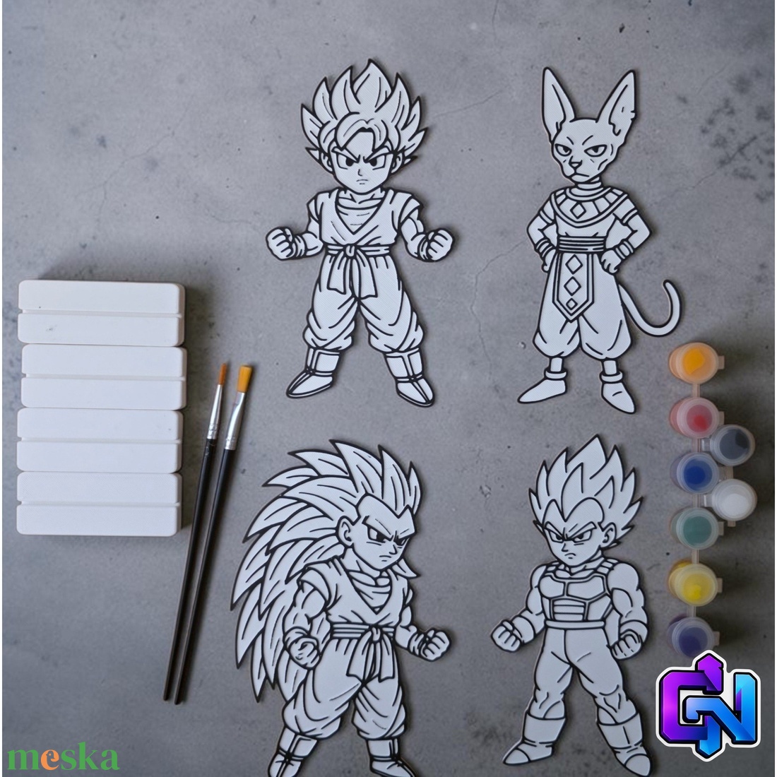 Dragon Ball festhető figuraszett - otthon & életmód - papír, írószer - színező - Meska.hu