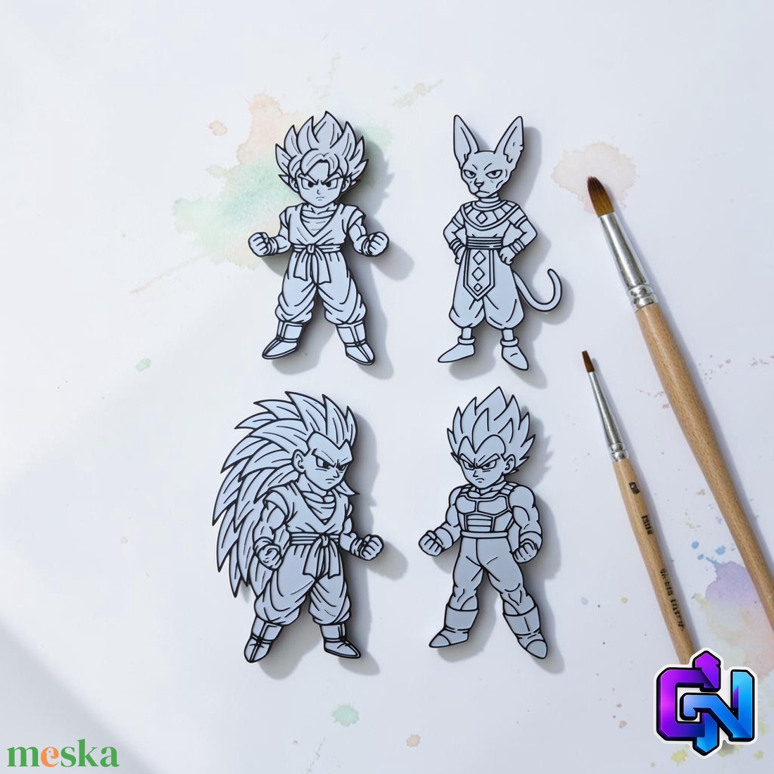 Dragon Ball festhető figuraszett - otthon & életmód - papír, írószer - színező - Meska.hu