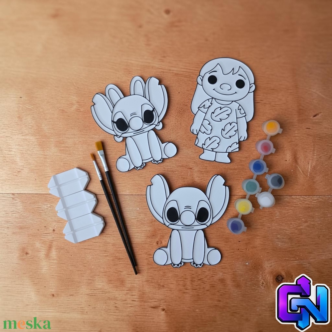 Lilo és Stitch festhető figuraszett - otthon & életmód - papír, írószer - színező - Meska.hu