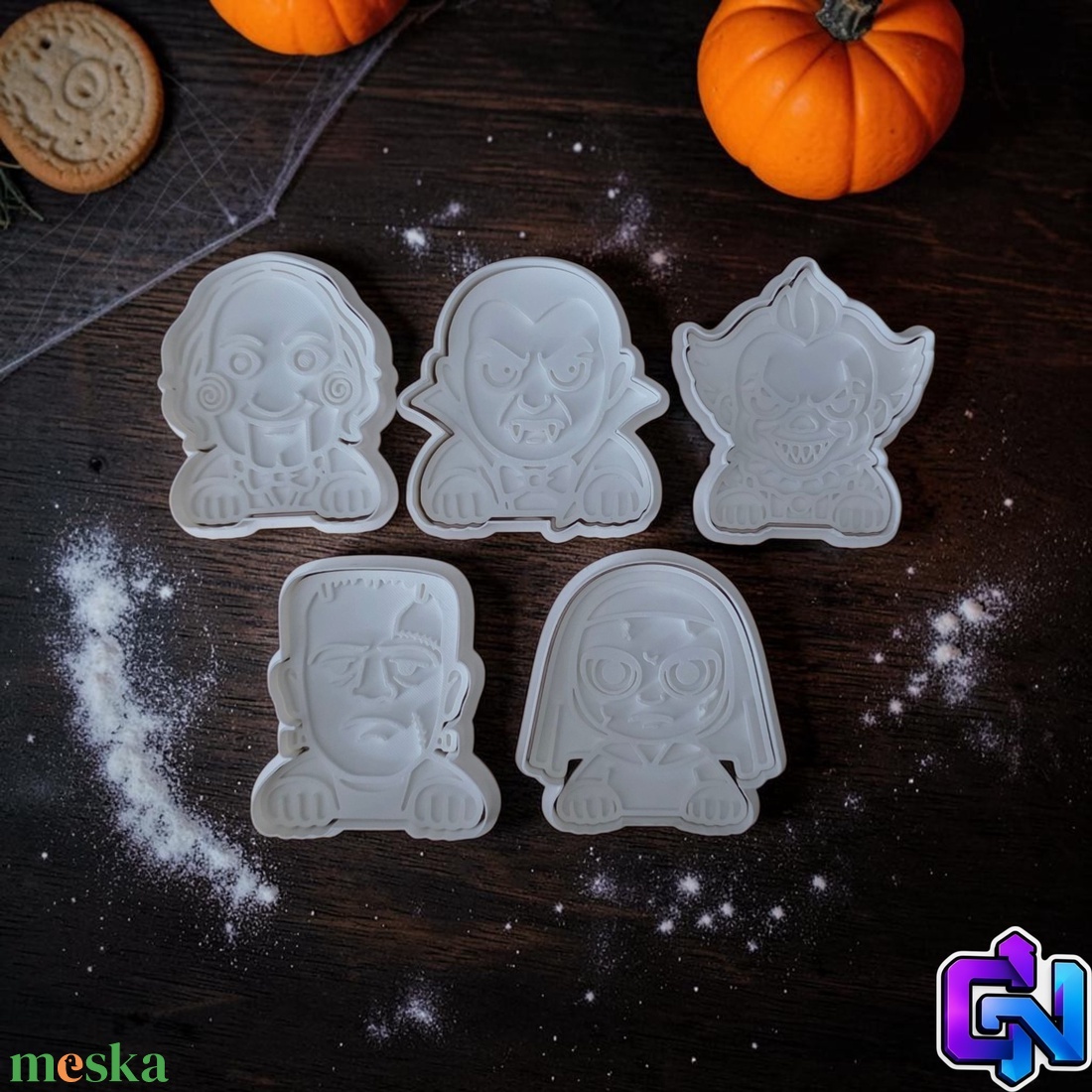 Horror karakterek sütikiszúró szett - otthon & életmód - dekoráció - halloween - halloweeni sütikiszúrók - Meska.hu