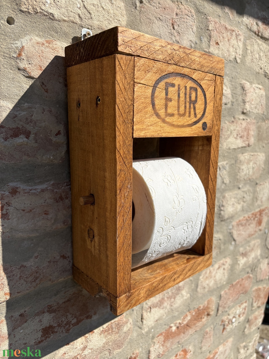 Új Handmade/Kézműves raklap fa WC papír tartó.  - otthon & életmód - fürdőszoba - fürdőszobai dekoráció - Meska.hu