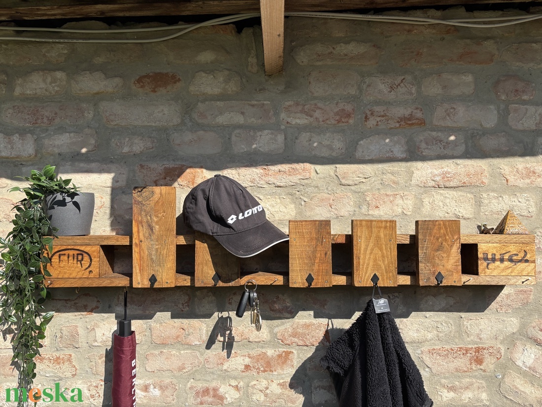 Új Handmade/Kézműves raklap fa fogas,polc.  - otthon & életmód - bútor - fogas - Meska.hu