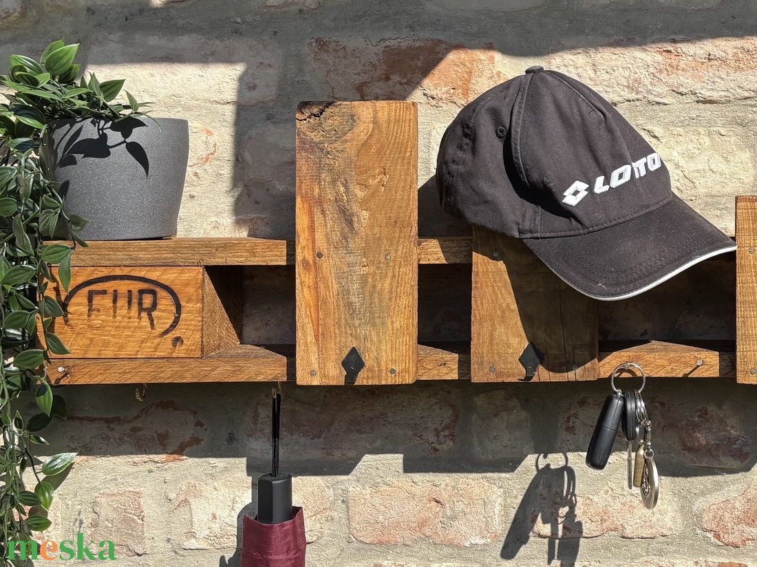 Új Handmade/Kézműves raklap fa fogas,polc.  - otthon & életmód - bútor - fogas - Meska.hu